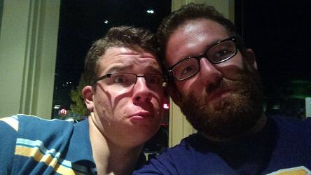 My little brother and I out to dinner!