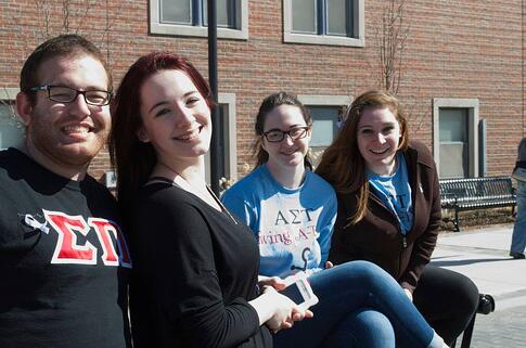 Hanging out during an event!