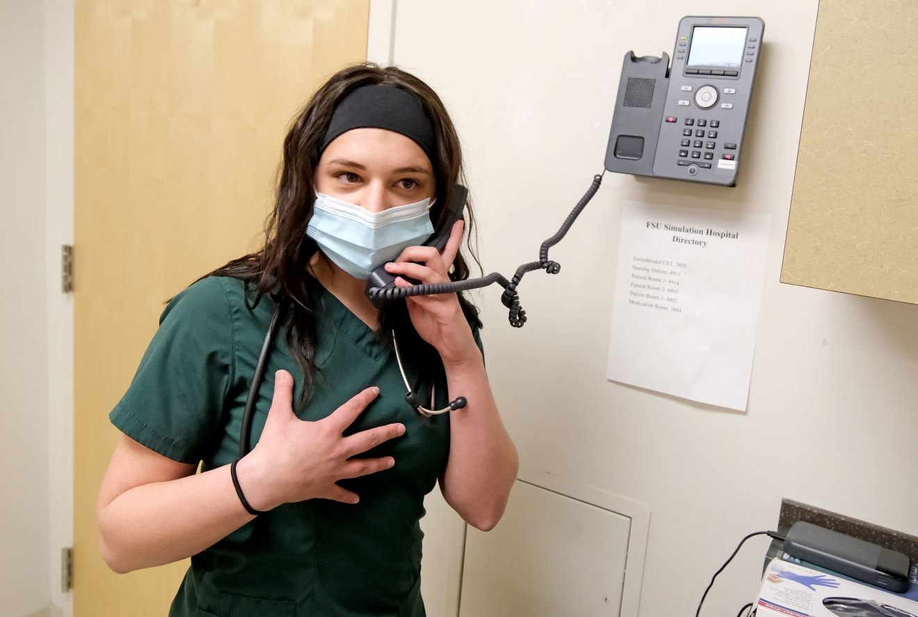 Simulated Code Blue Button For Simulation Lab Nursing Simulation Laboratory; Code Blue Scenario