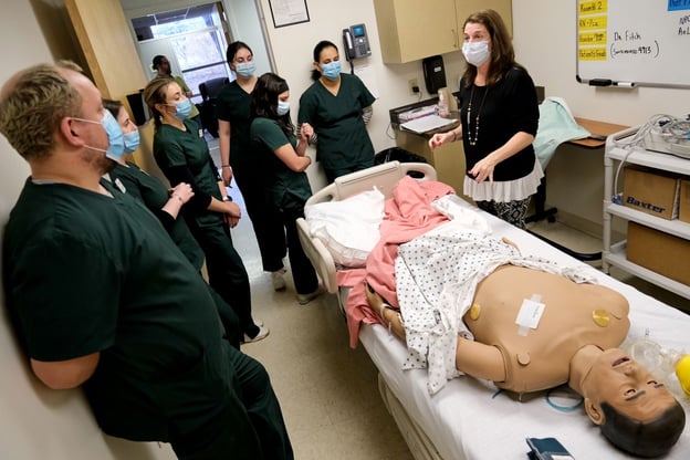 Simulated Code Blue Button For Simulation Lab Nursing Simulation Laboratory; Code Blue Scenario