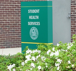 health services sign outside the office 