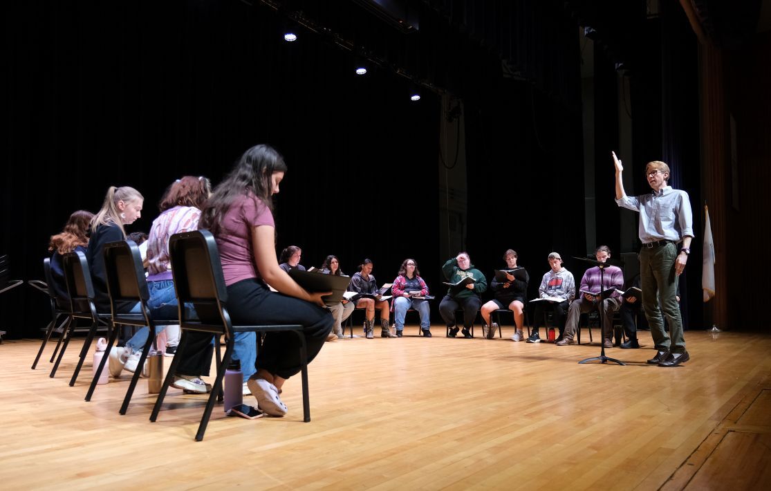 Around Campus - Choirs Practice for Fall Music Mega Mix