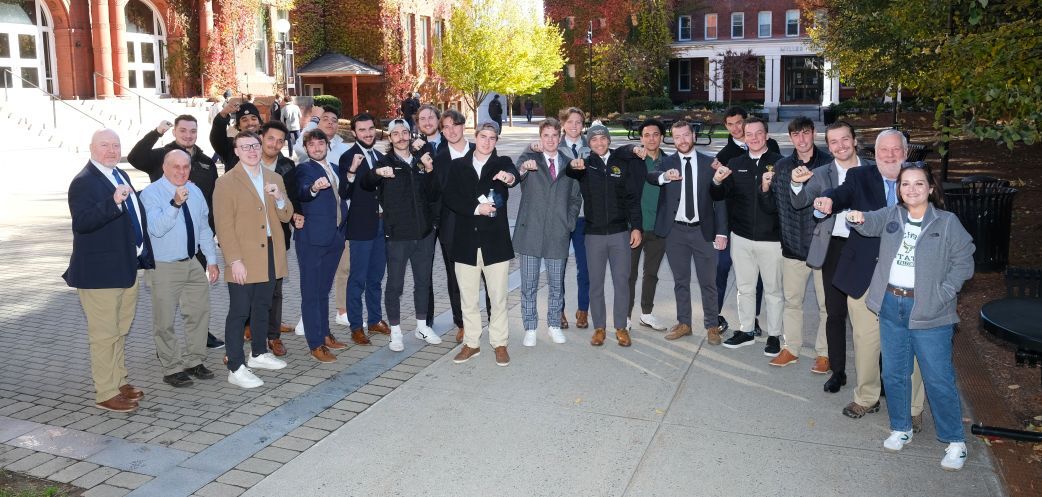 Men’s Ice Hockey Team Receives MASCAC Championship Rings