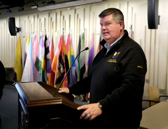 LGBTQ+ Flag Presentation and Fitchburg State Choir - LGBTQ+ History Month