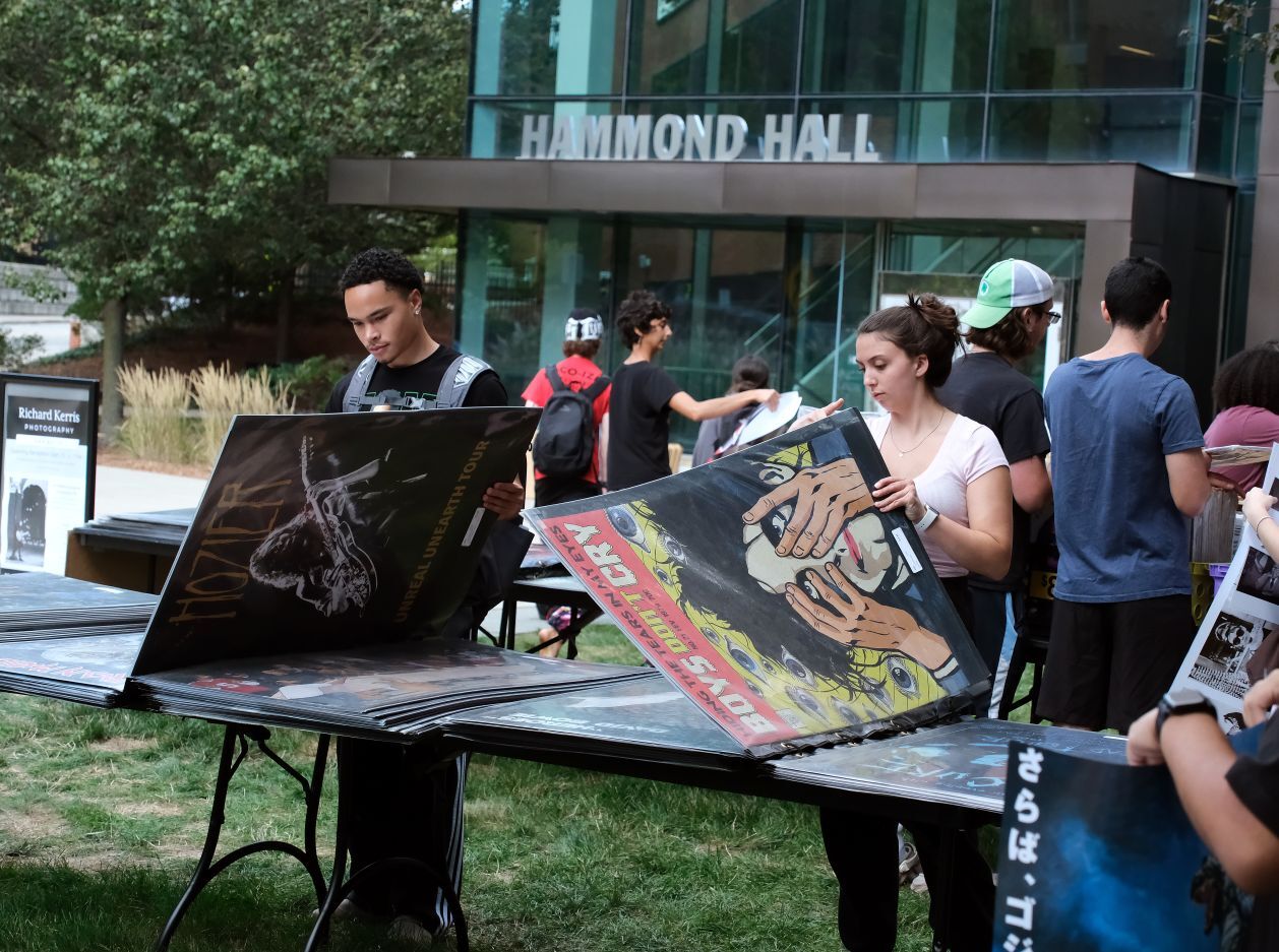 Around Campus - Poster Sale on the  Hammond Plaza