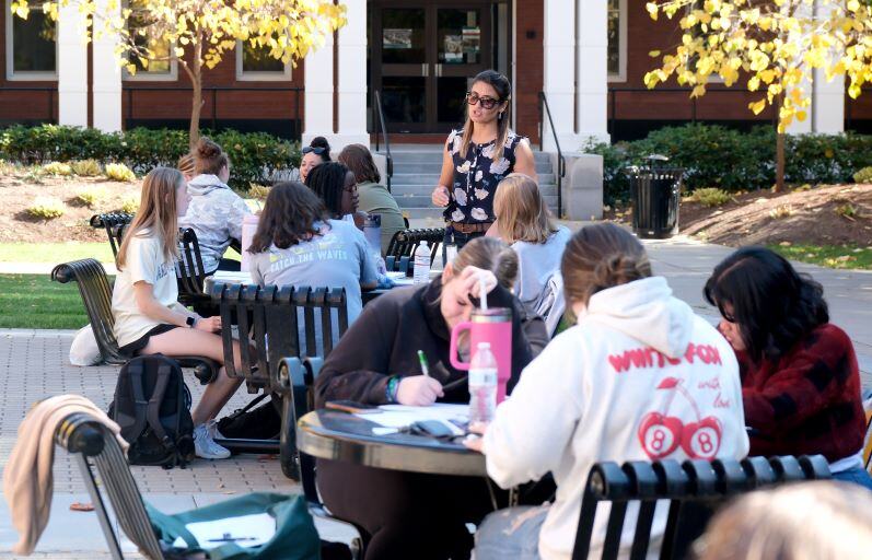 Around Campus - Warm October Day = Class Outside