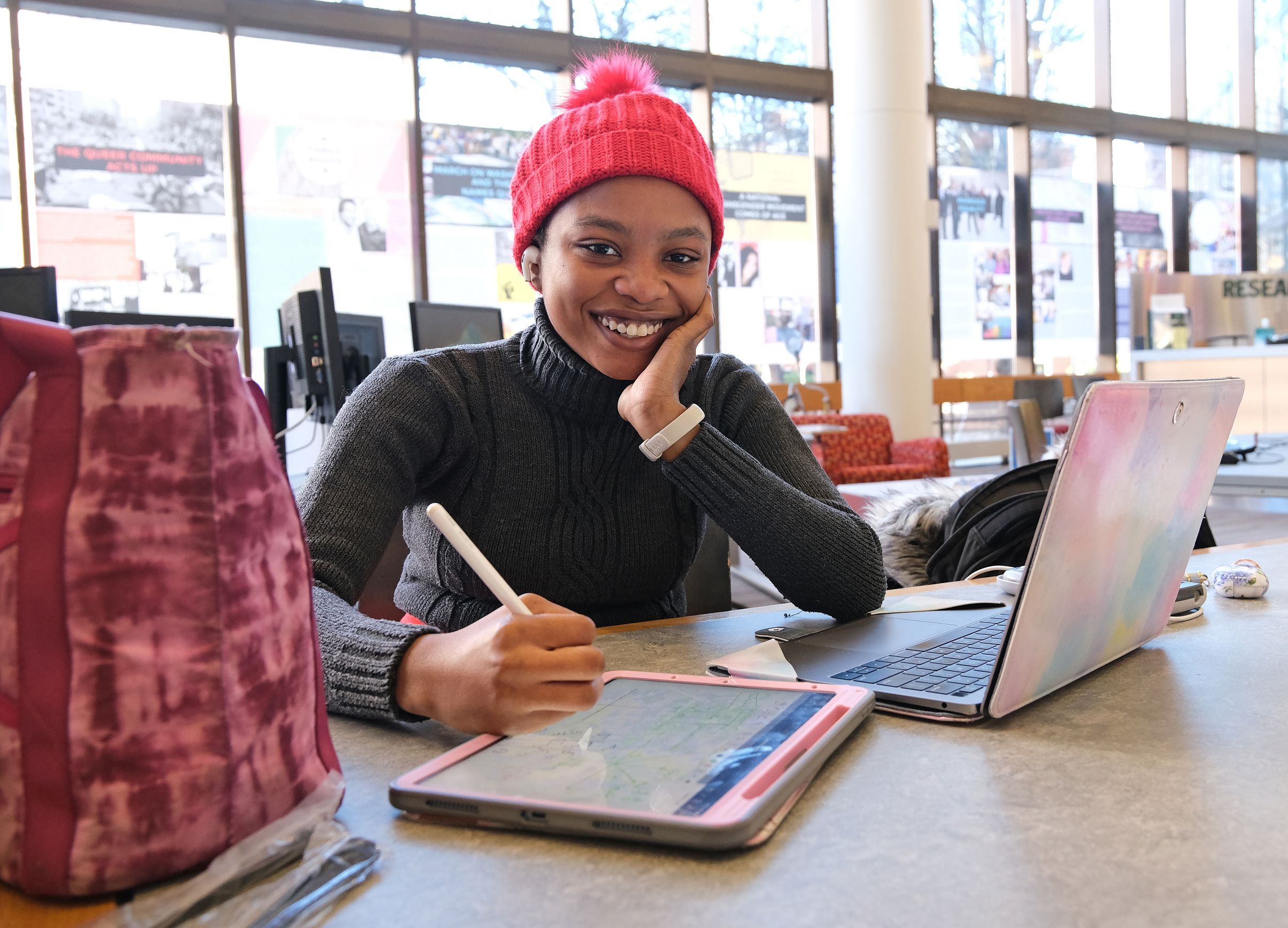 Studying for Finals in the Library