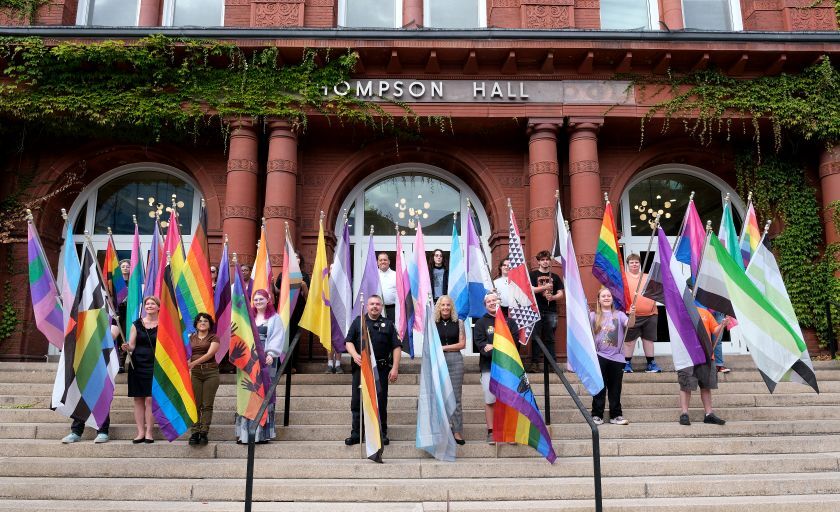 LGBTQ+ Flag Presentation and Raising - LGBTQ+ History Month