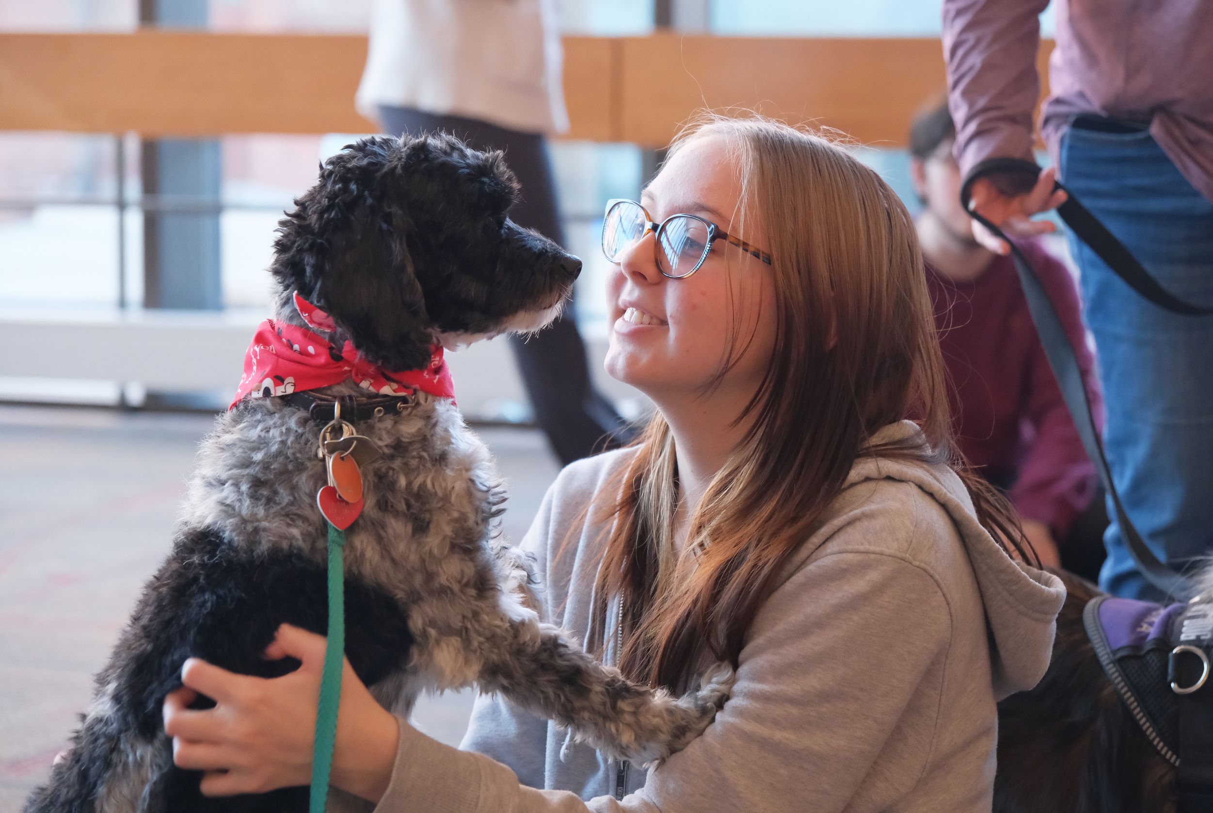 Around Campus - Therapy Dogs in Hammond Main Lounge