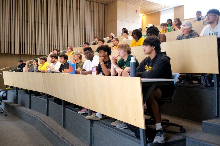 Around Campus - Football Team Morning Meeting