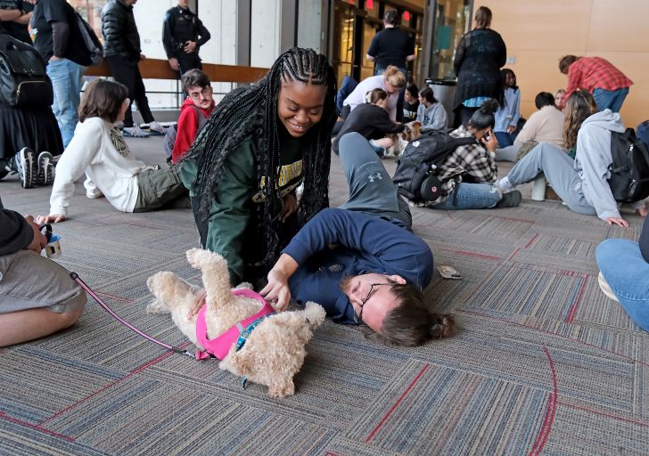 Around Campus - Therapy Dogs Back in Hammond Main Lounge