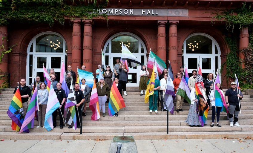 LGBTQ+ Flag Presentation and Raising - LGBTQ+ History Month